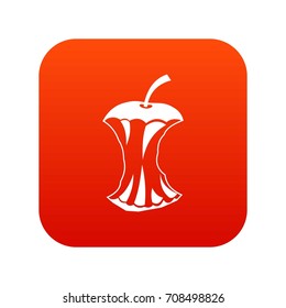 Apple core icon digital red for any design isolated on white vector illustration