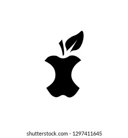 	
Apple core icon isolated on white background