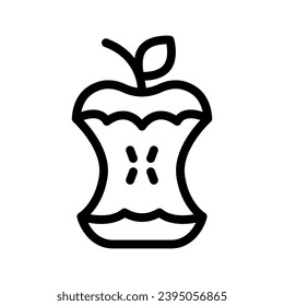 Apfelkern-Linie Symbol Vektorgrafik. Einfache Vektorgrafik von Elementen, geeignet für Anwendungen, Websites und Präsentationen einzeln auf weißem Hintergrund