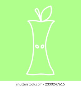Apple Core. Ilustración vectorial. EPS 10.