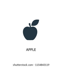 apple creative icon. Simple element illustration. apple concept symbol design from fruits collection. Can be used for web and mobile.