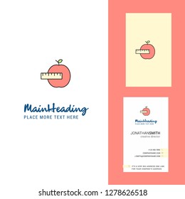 Apple Creative Logo and business card. vertical Design Vector