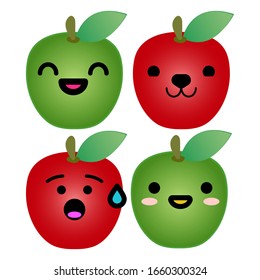 Apple cute icon vector illustration