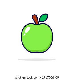 Apple cute illustration green fresh