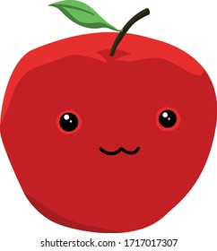 Ilustración de vectores de corte de Apple sobre fondo blanco