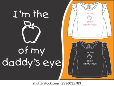 I AM THE APPLE DAD EYE GRAPHIC DESIGN SHORT SLEEVE T SHIRT VECTOR ILLUSTRATION