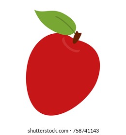 Apple delicious fruit icon vector illustration graphic design