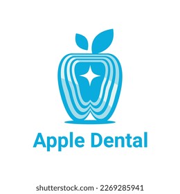 El logo de Apple Dental fue creado para marcas relacionadas con la atención dental. El logotipo azul brillante simboliza la frescura.