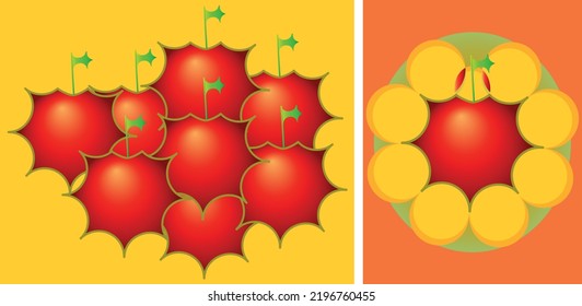Apple design in creative vectors