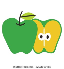 Apple design element for website, application, printing, document, poster design, etc.
