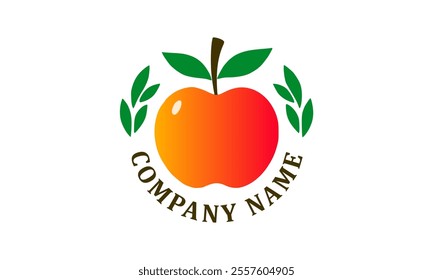 apple, design, icon, logo, sign, fruit, fresh, vector, leaf, nature,