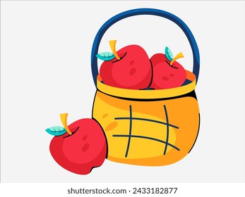 apple design with modern illustration concept style for badge farm agriculture sticker illustration
