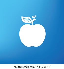 Apple design on blue background,vector