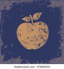
Apple design on old paper background,vector