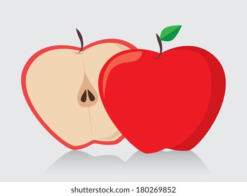 apple design over gray background vector illustration    