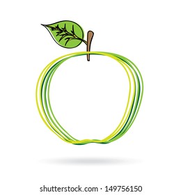 apple design over white background vector illustration 