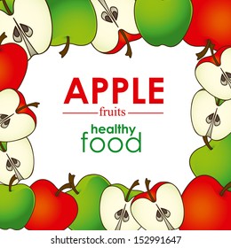 apple design over white background vector illustration