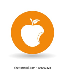 apple design over white background, vector illustration