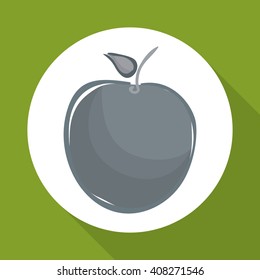 apple  design over white background, vector illustration
