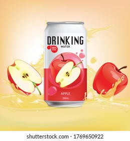 Apple y diseño del paquete de manzanas y jugo