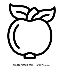 Apple diet icon outline vector. Run program. Counter care