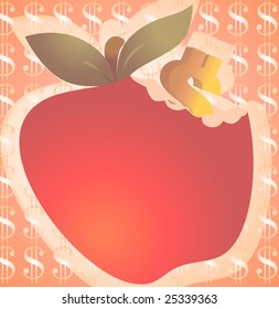 apple and dollar	