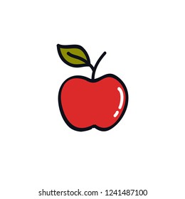 apple doodle icon