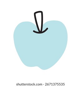 Manzana doodle icono dibujado a mano en un estilo minimalista moderno