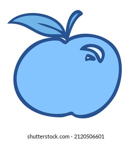 Apple doodle infographic symbol hand drawn. Stylish graphic design element.