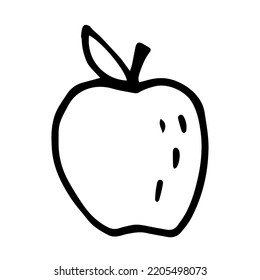 Apple doodle style vector illustration isolated on white background