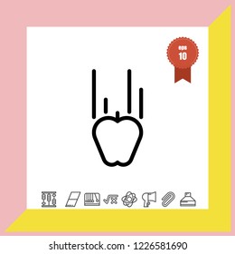apple down icon vector