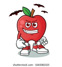 apple dracula vector cartoon illustration