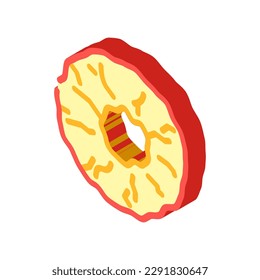 apple dried fruit isometric icon vector. apple dried fruit sign. isolated symbol illustration