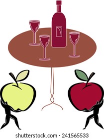 apple and drink