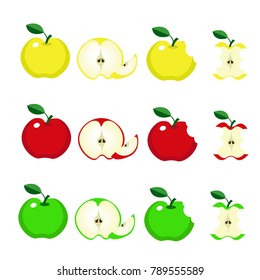 
The apple is eaten.
