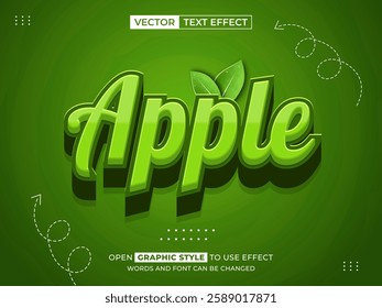 apple editable text, text effect, 3d text for title