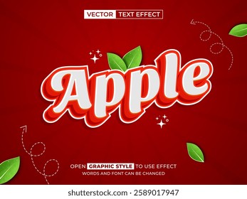 apple editable text, text effect, 3d text for title