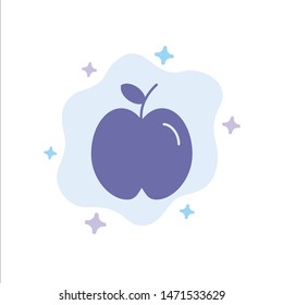 Apple, Education, School, Study Blue Icon on Abstract Cloud Background