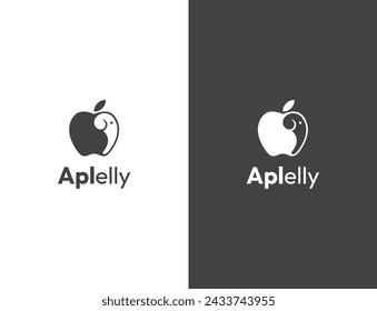 Apple Elephant Logo Design. Apple logo design. vector elephant logo design. weight loss logo.