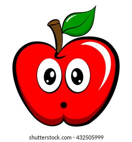 apple emoticon emoji icon flat art image