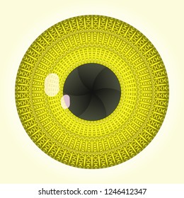 Apple of the eye. Abstract circle design. Vector Illustration.
