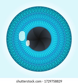Apfel des Auges. Abstrakte Kreisgestaltung. Vector Illustration.
