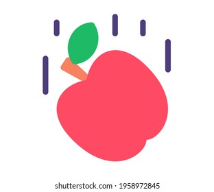 apple fall single single isolated icon with smooth style