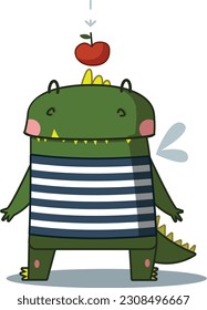 the apple falls on the dragon's head