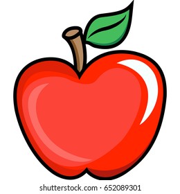 Apple Filled fruits colored vector icon