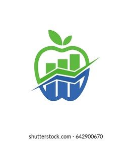 Apple finance logo vector