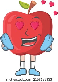 Apple first love design character, design vector illustrator, character design on white background.
