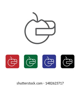 Apple, fitness, health vector icon. Element of medicine for mobile concept and web apps illustration. Thin line icon for website design and development. Vector icon
