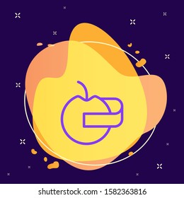 Apple, fitness, health vector icon. Element of medicine for mobile concept and web apps illustration. Vector icon on abstract background