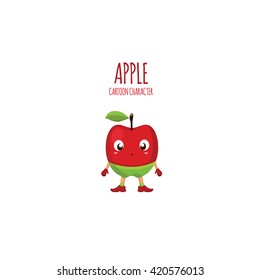 Apple Flat Cartoon Character